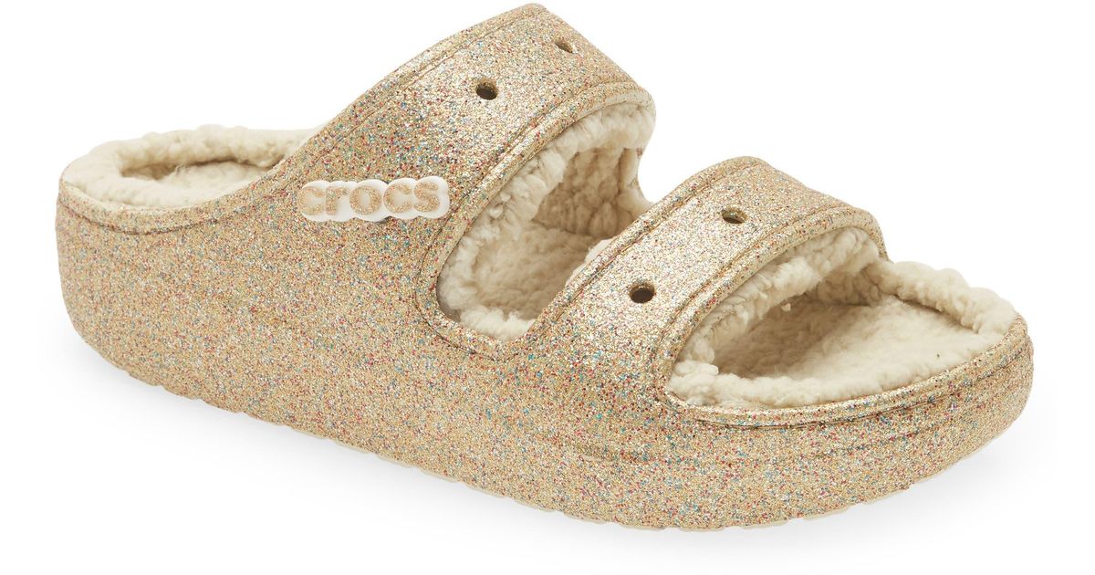 Crocs™ Classic Cozzzy Faux Fur Sandal Lyst