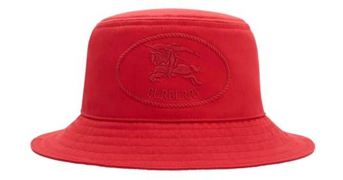 Burberry Bucket Hat with Embroidered Monogram Burberry × Designer × MCM MCM Monogram-Embroidered Ribbed  main image 2