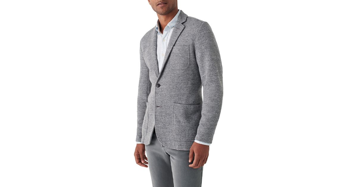 Faherty Brand Inlet Knit Blazer in Gray for Men Lyst