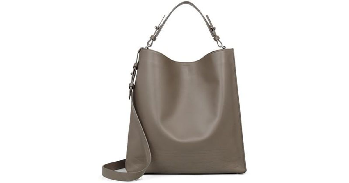all saints leather tote