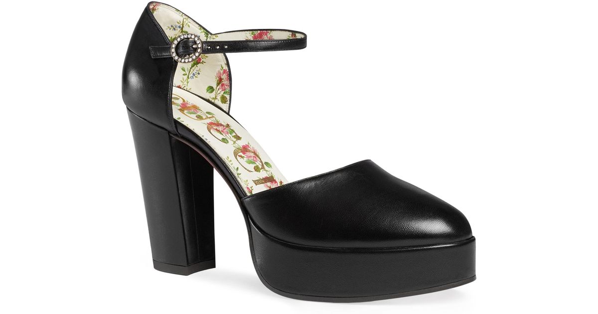 gucci ankle strap pumps