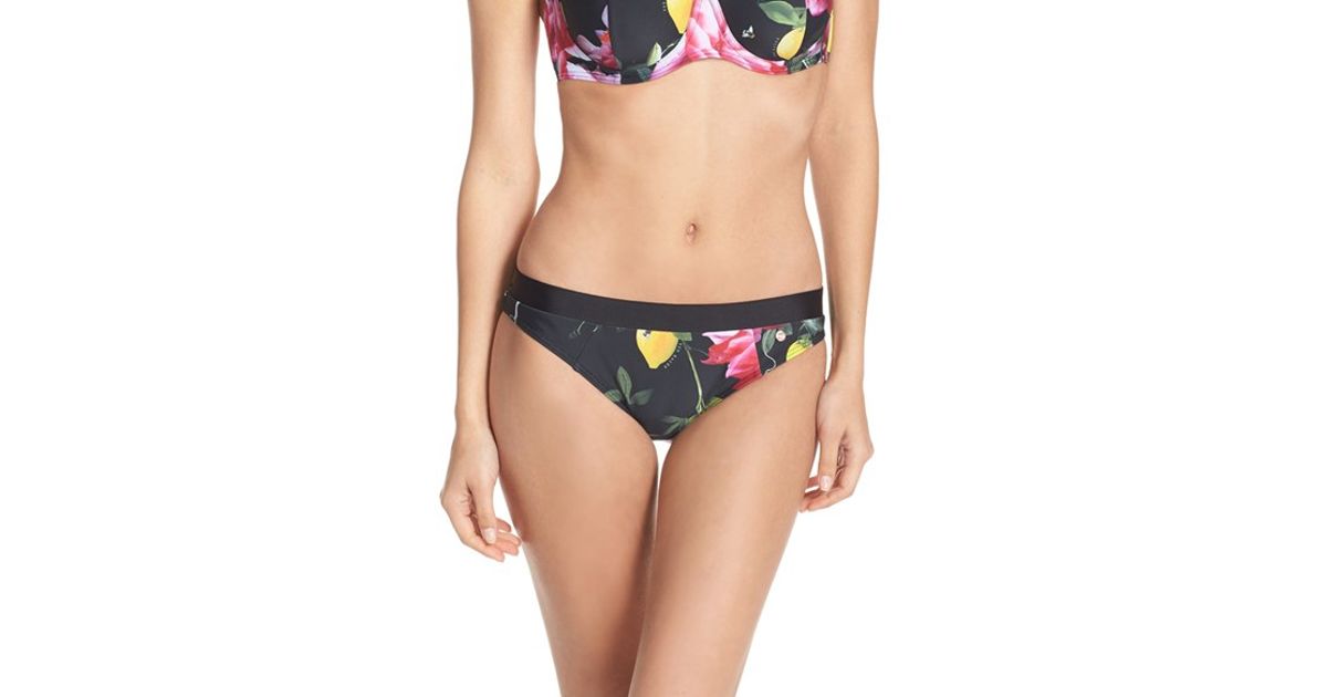 TED BAKER BIKINI BRIEF SIZE 12 3 COSMIC BLOOM HIGH WAIST SWIMWEAR BOTTOM NEW