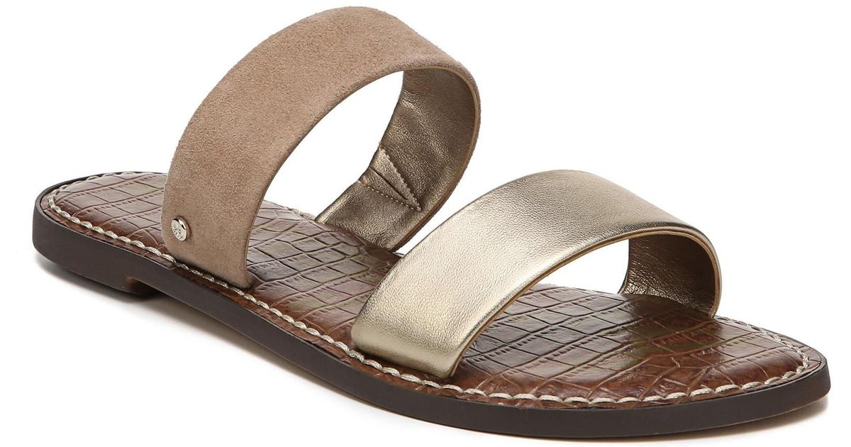gala two strap genuine calf hair slide sandal