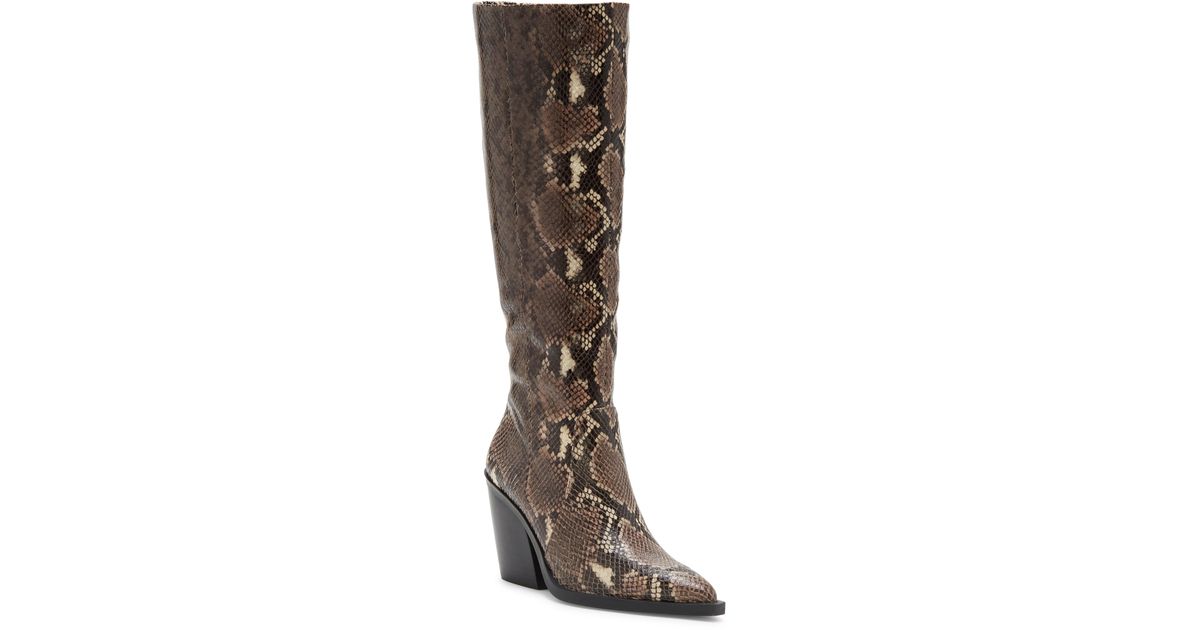 vince snakeskin boots