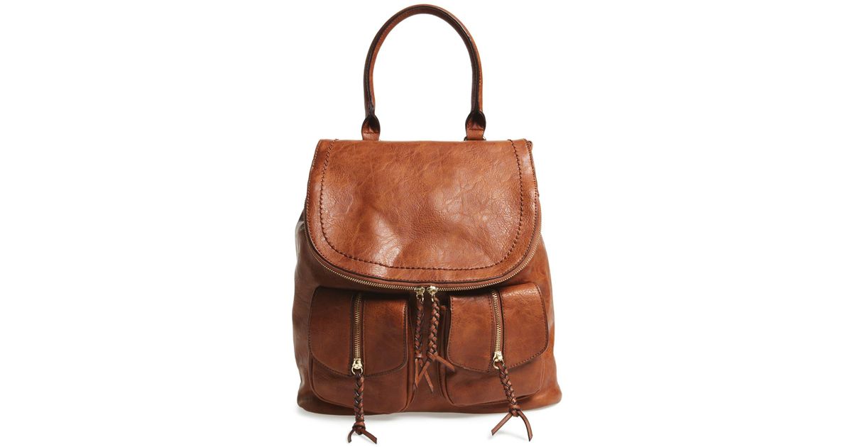 emery faux leather backpack