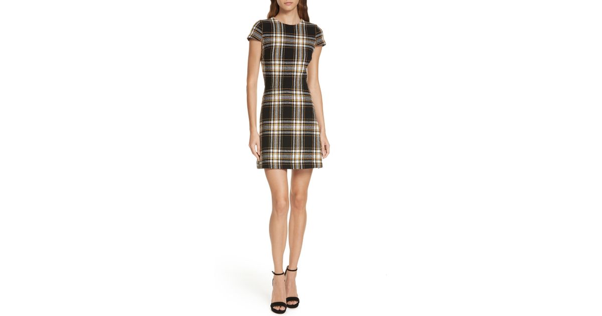 black and yellow plaid dress