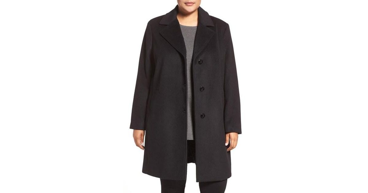 Calvin Klein Wool Blend Reefer Coat in Black for Men Lyst