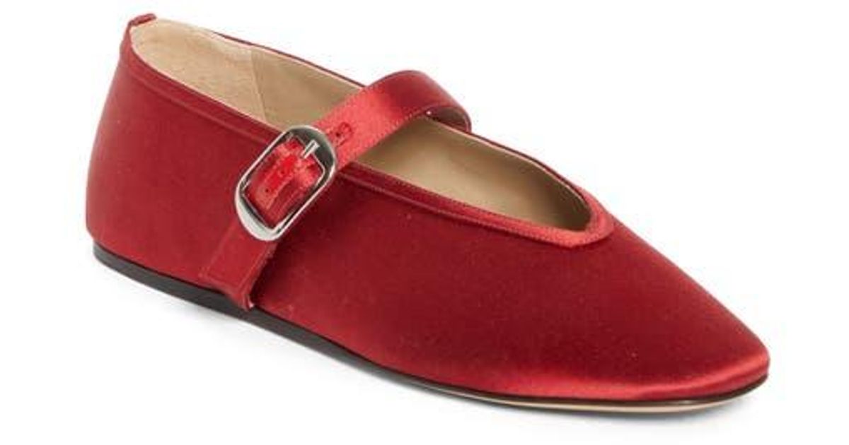 Le Monde Beryl Stella Mary Jane Flat in Red | Lyst