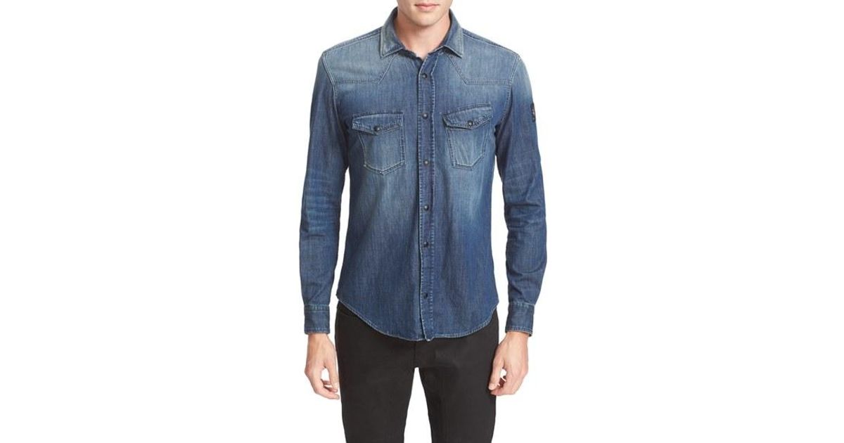 belstaff somerford denim shirt