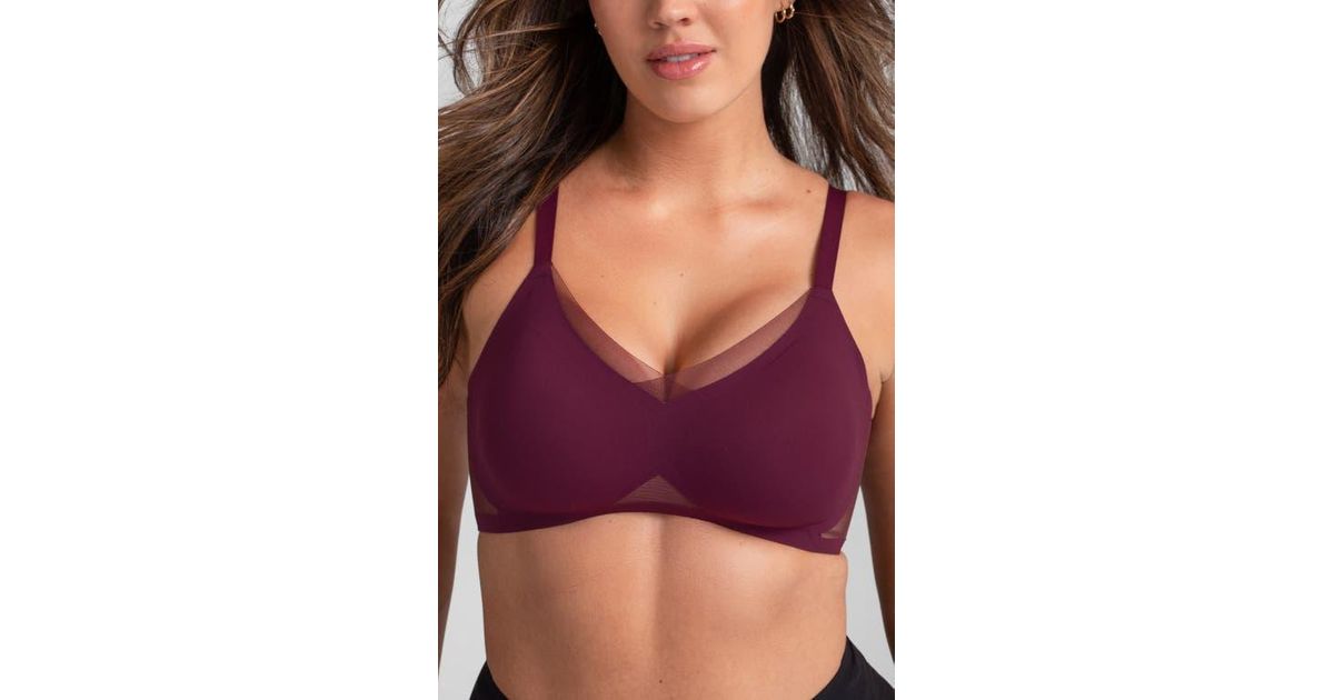 Honeylove Crossover Wireless Bra in Purple | Lyst