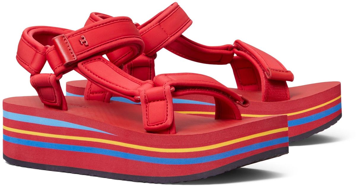 Tory Burch Sport Platform Sandal in Red Lyst