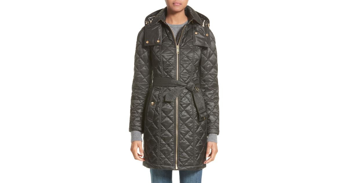 burberry baughton quilted coat black