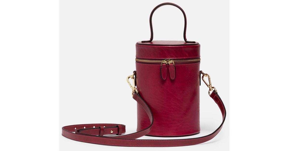 Silver & Riley Nola Bucket Leather Bag in Red | Lyst