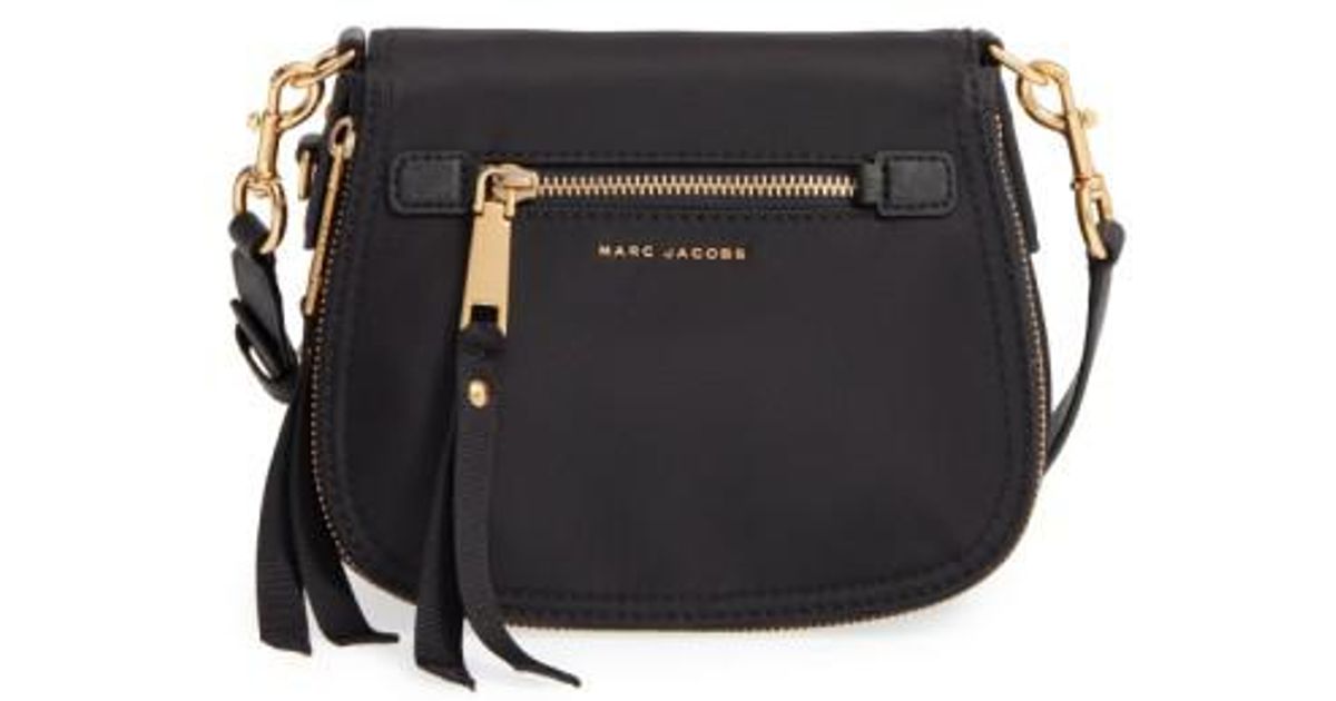 small black nylon crossbody bag