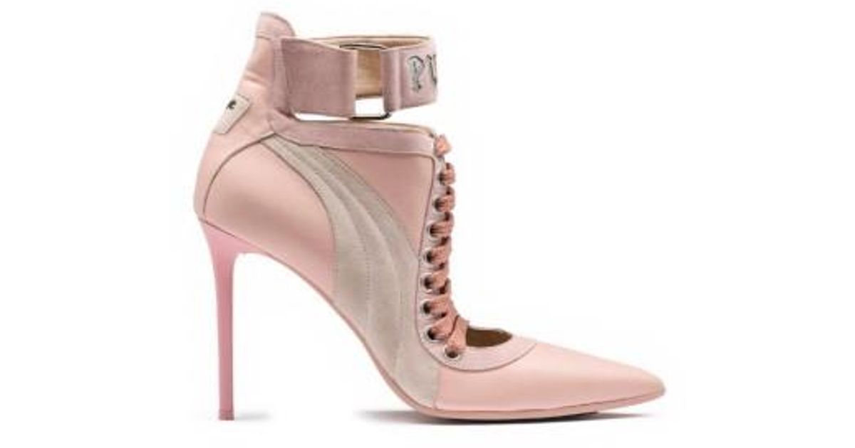 Puma Fenty By Rihanna Lace Up Sneaker Pump In Pink Lyst