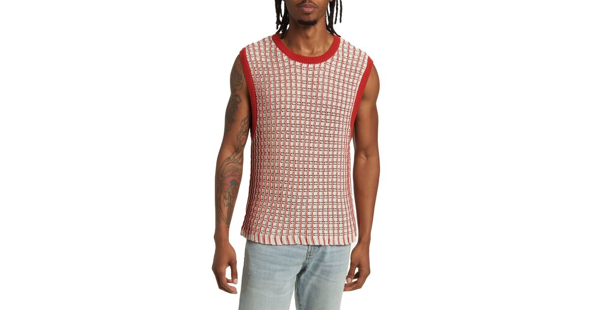 PacSun Crochet Ocean Sweater Tank in Pink for Men Lyst