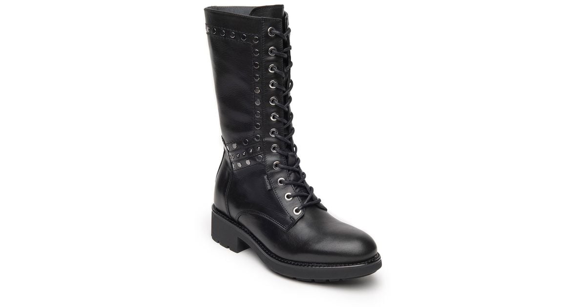 Nero Giardini Studded Combat Boot in Black Lyst