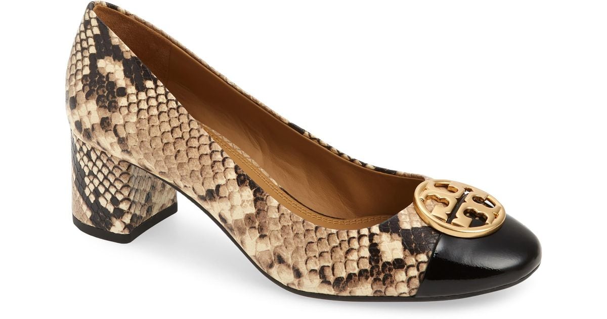 snakeskin flat pumps