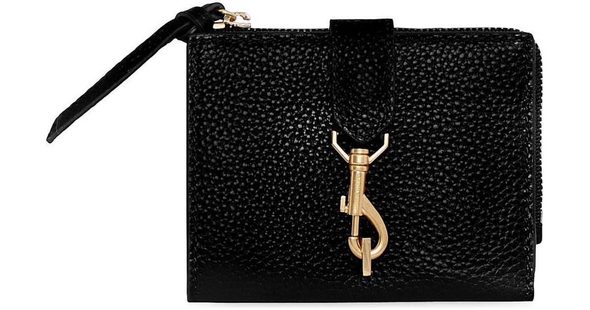 Rebecca Minkoff Slim Megan Leather Bifold Wallet in Black Lyst