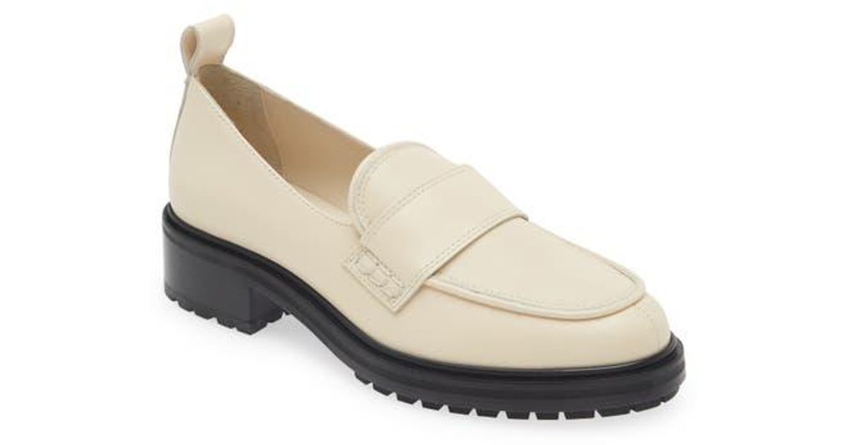 Aeyde Ruth Lug Sole Platform Loafer in Natural | Lyst