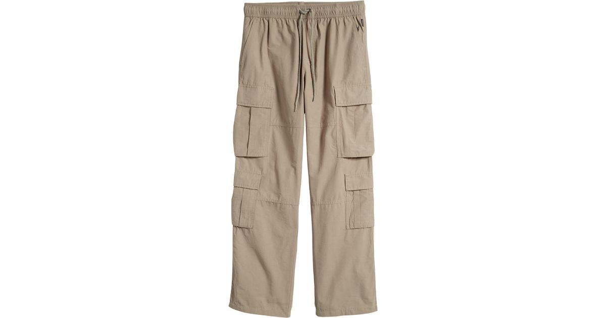 PacSun Parker baggy Drawstring Cargo Pants in Natural for Men | Lyst