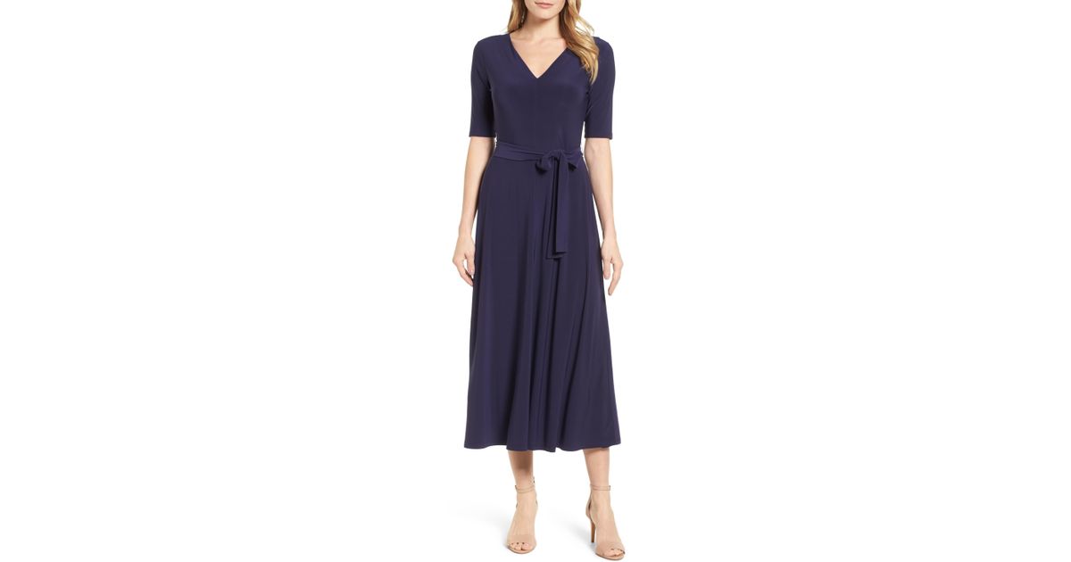 Chaus Lisa Tie Waist Dress in Blue - Save 40% - Lyst