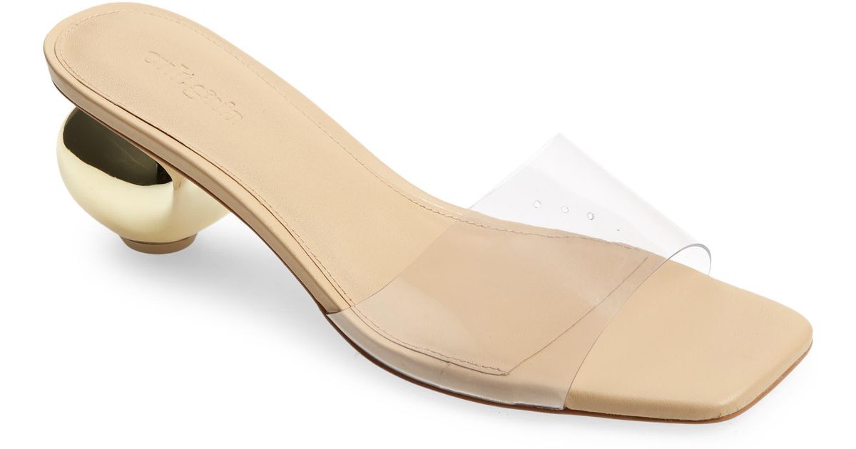 Cult Gaia Tyra Sculpted Heel Slide Sandal in Natural | Lyst