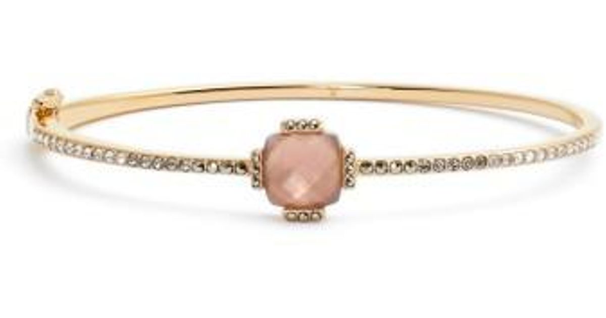 Lyst Judith Jack Stone Hinged Bangle Bracelet In Metallic