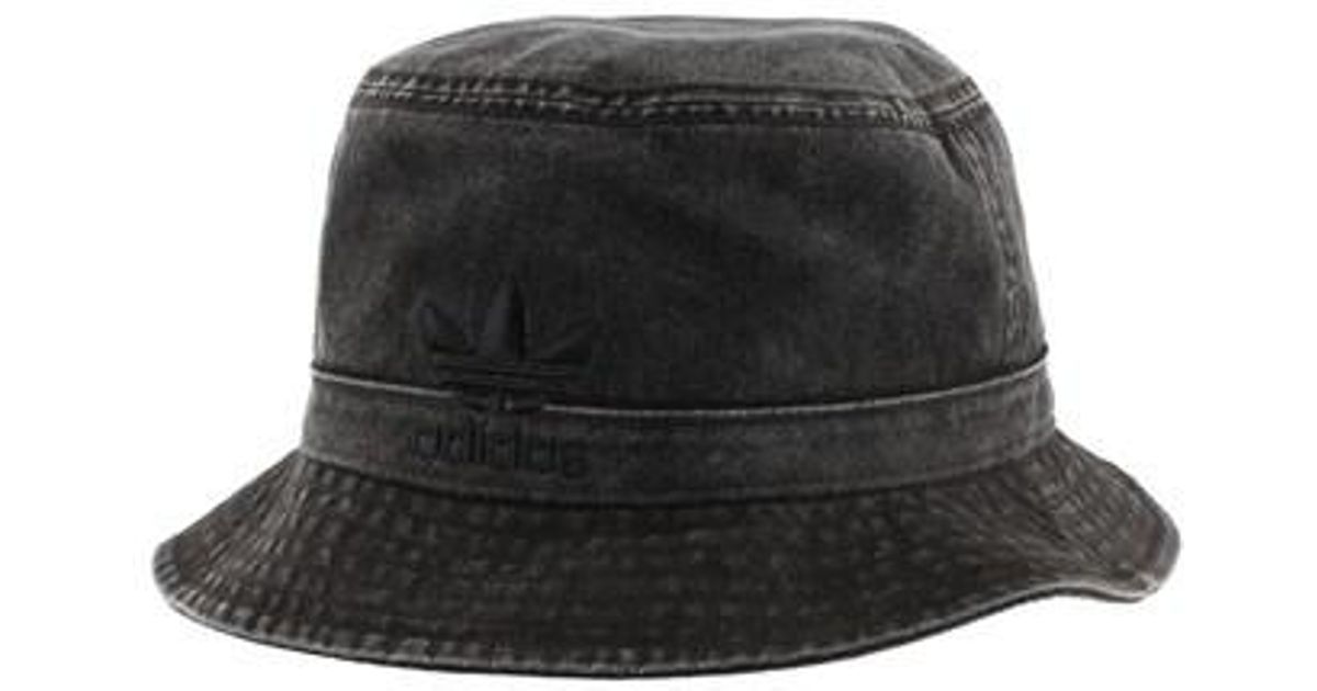 adidas washed black bucket hat