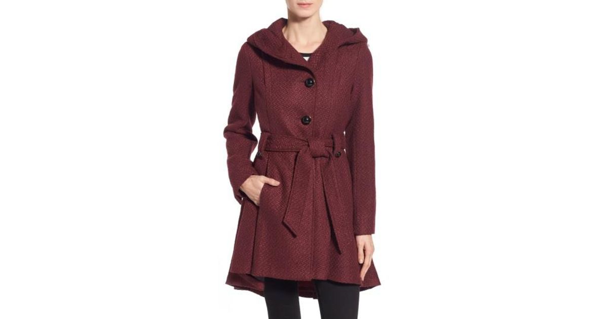 hooded skirt coat