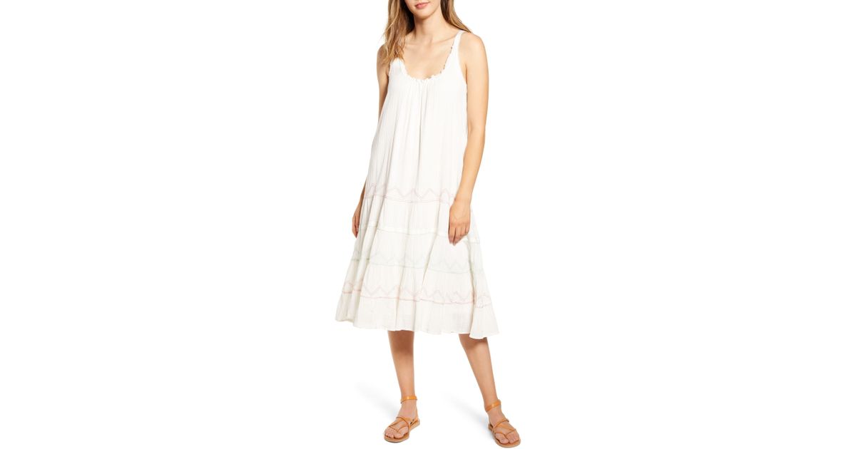 white gauze sundress