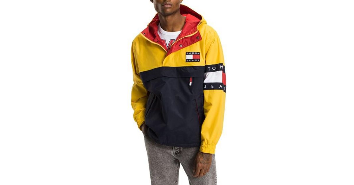 tommy hilfiger windbreaker colorblock