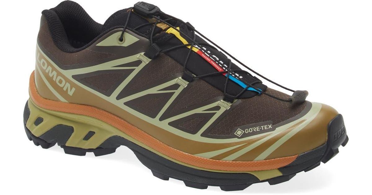 Salomon Xt-6 Gore-Tex Waterproof Sneaker in Black | Lyst