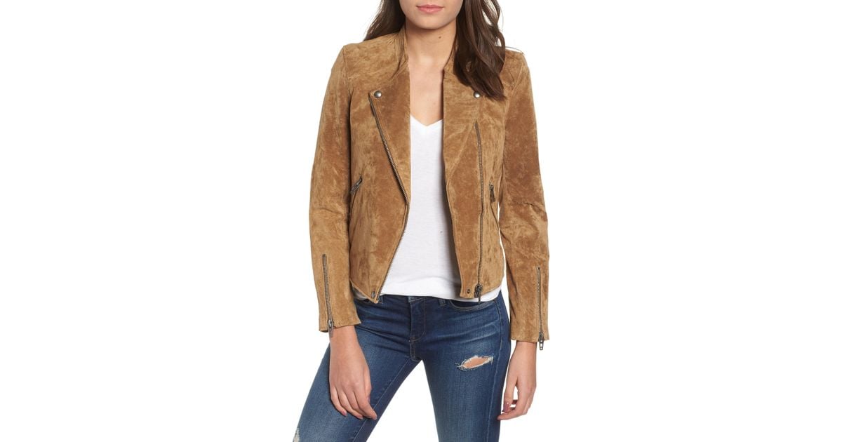 blanknyc denim no limit suede moto jacket