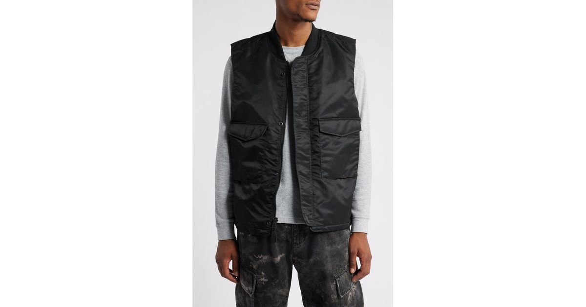 Alpha Industries Ma-1 Mod Water Resistant Vest in Black for