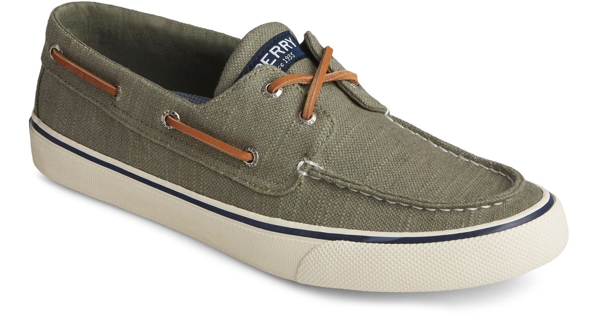 Sperry Top-Sider Canvas Bahama Ii Baja Boat Shoe in Olive (Green) for ...