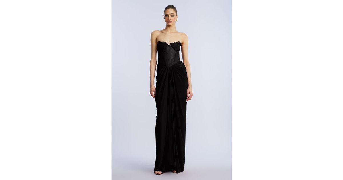 bcbg long black dress BCBGMAXAZRIA 'Tulle' Gown  HONEY HIRE BOUTIQUE