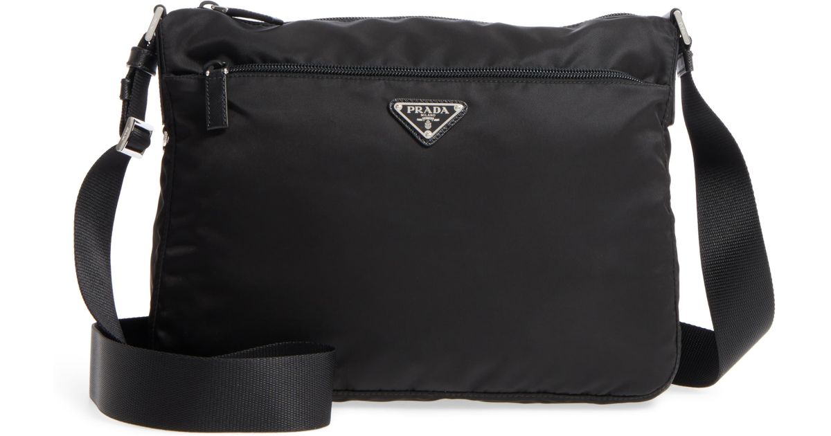 prada large nylon crossbody bag