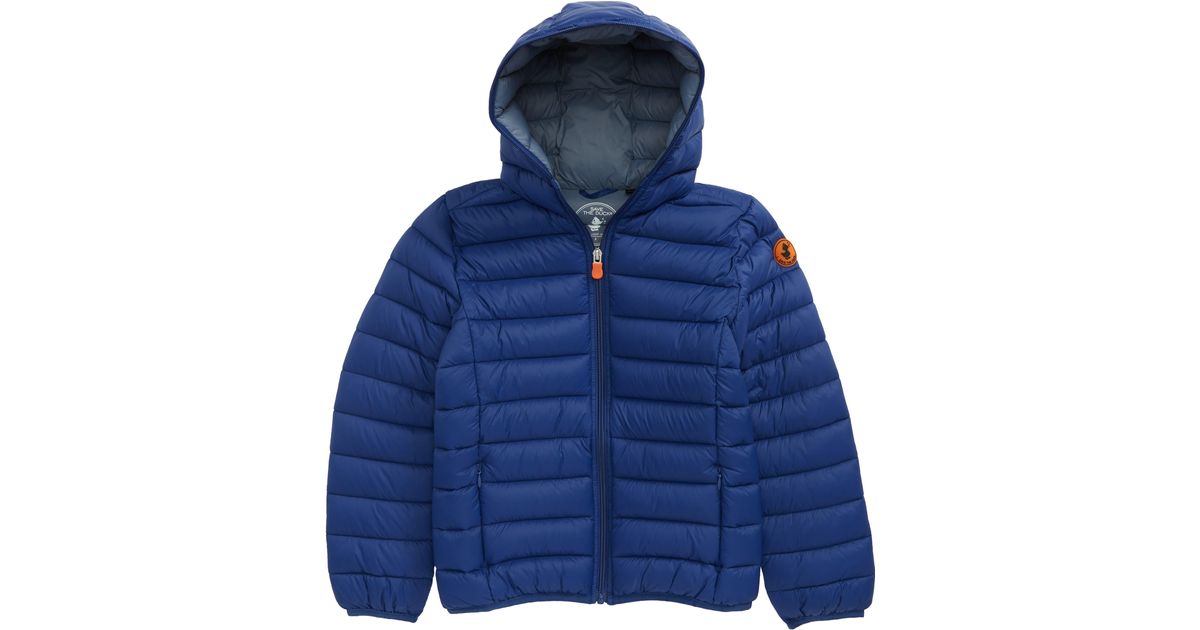 Save The Duck Kids' Dony Puffer Coat in Blue for Men | Lyst