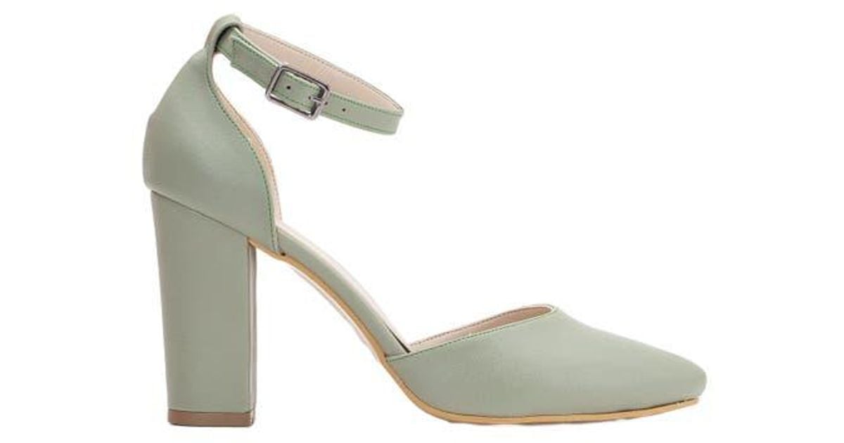 Forever & Always Shoes Gisele High Block Heels in Metallic | Lyst