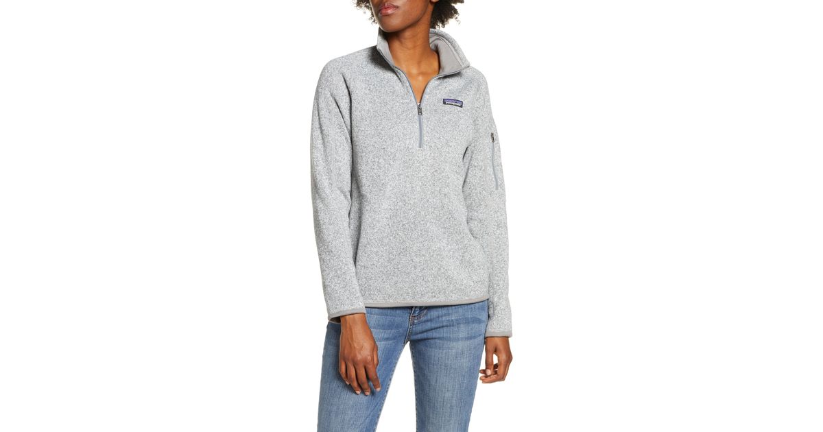 patagonia quarter zip birch white