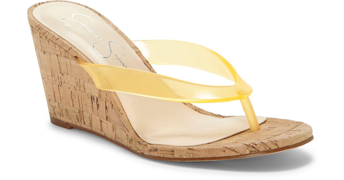 stilla platform wedge flip flop jessica simpson