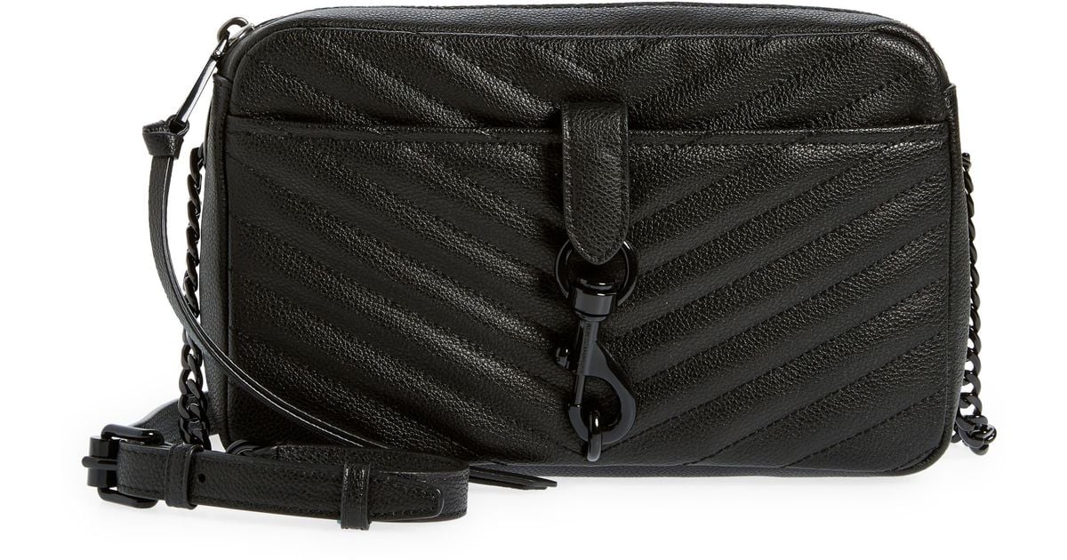 Rebecca Minkoff Edie Top Zip Convertible Crossbody Bag in Black Lyst