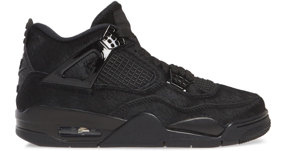 x olivia kim air jordan 4 retro genuine calf hair high top sneaker