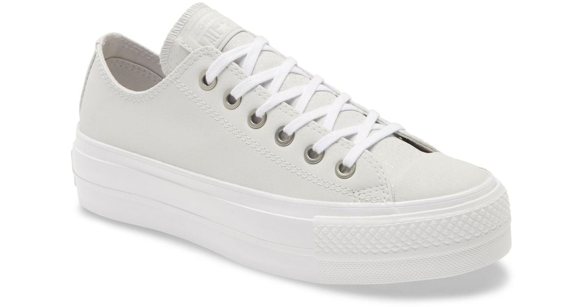 Converse Chuck Taylor All Star Lift Ox Platform Sneaker in White | Lyst