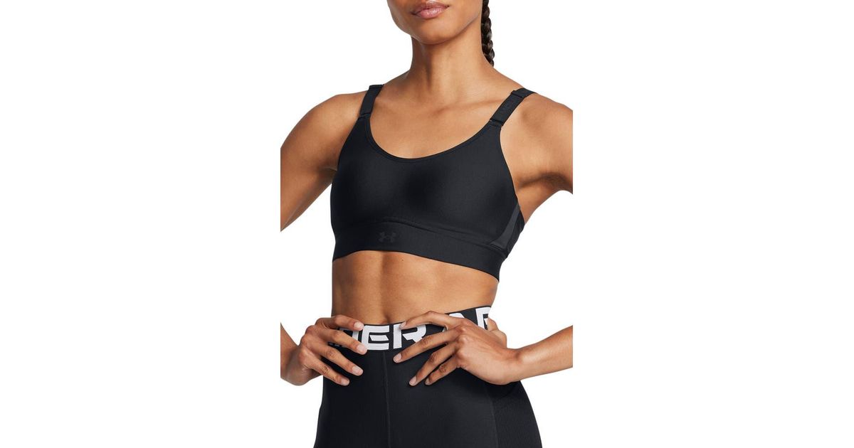 Under Armour Infinity Mid 2.0 Sports Bra in Black | Lyst
