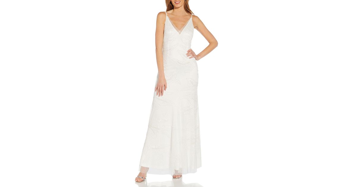 beadwork in gown