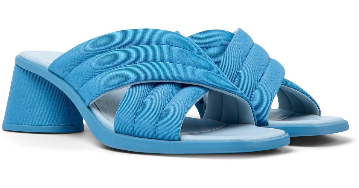 Camper Kiara Slide Sandal in Blue | Lyst