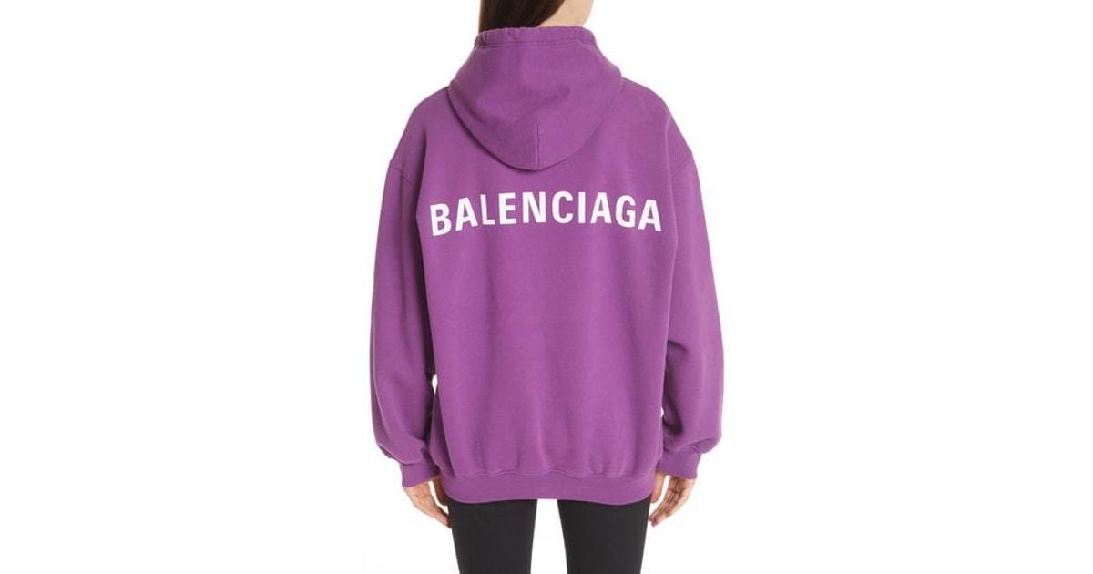 balenciaga hoodie purple