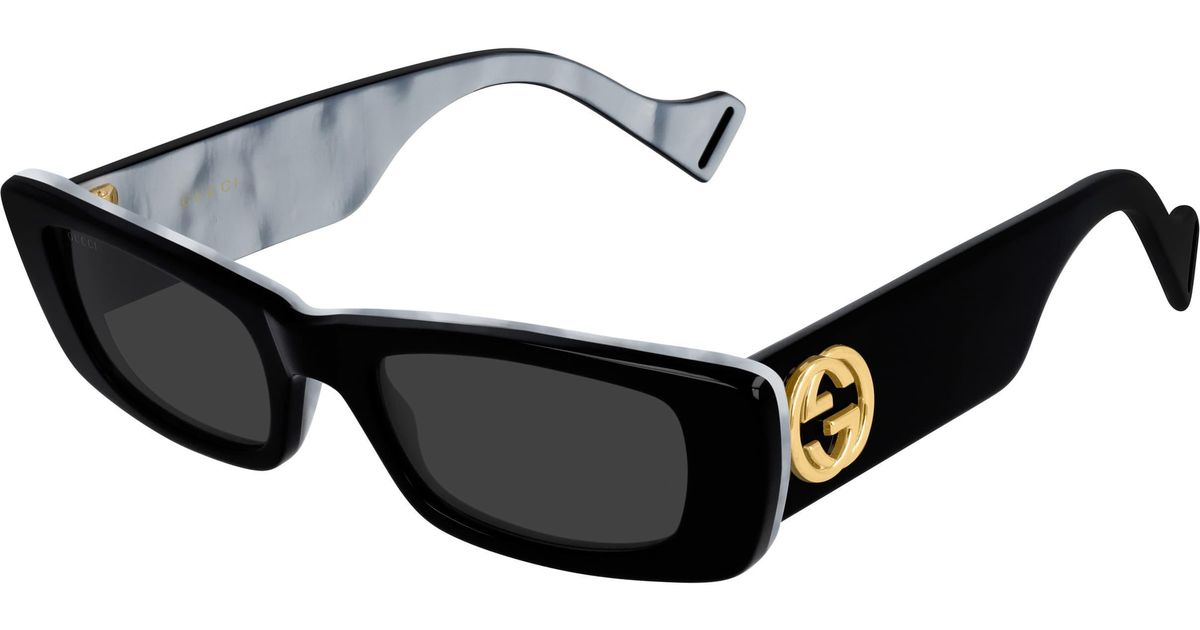 gucci black acetate sunglasses